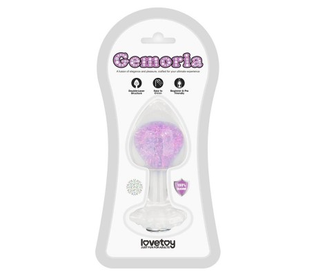 Gemoria Plug Anal de Silicona con Esfera de Cristal