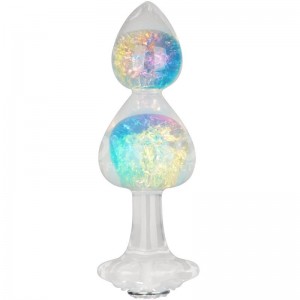 Gemoria Plug Anal de Silicona con Centro de Cristal Multicolor
