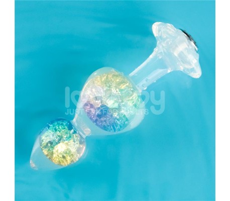 Gemoria Plug Anal de Silicona con Centro de Cristal Multicolor