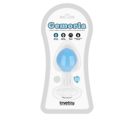 Gemoria Plug Anal Silicona Bola Interna Acero Brilla en la Oscuridad