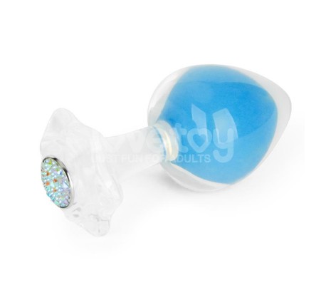 Gemoria Plug Anal Silicona Bola Interna Acero Brilla en la Oscuridad