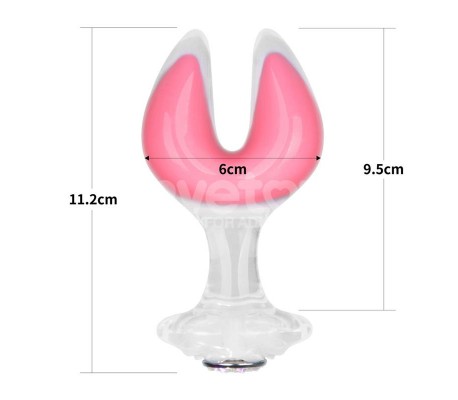 Gemoria Plug Anal Silicona Doble Punta Brilla en la Oscuridad