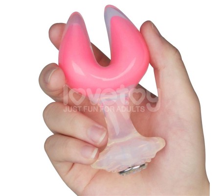 Gemoria Plug Anal Silicona Doble Punta Brilla en la Oscuridad