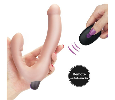 Doble Dildo Strapless Silicona USB