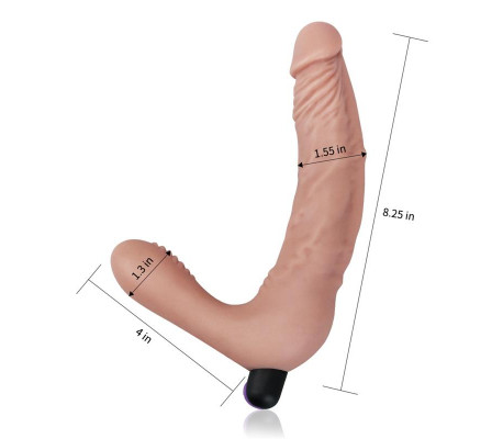 Doble Dildo Strapless Silicona USB