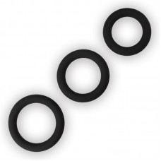Pack de 3 Anillos para el Pene Power Plus Negro
