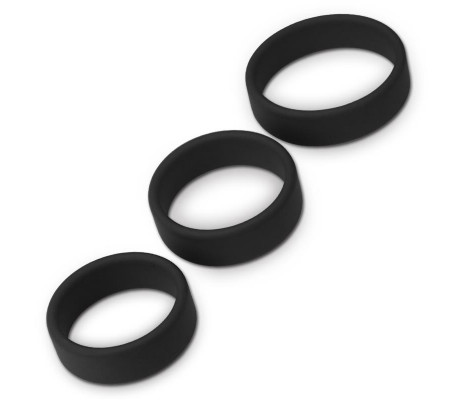 Pack de 3 Anillos para el Pene Power Ring Negro