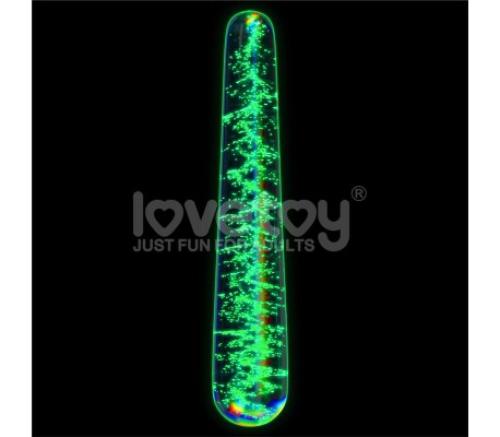 Dildo de Cristal que Brilla en la Oscuridad Dark Twilight Slim Fantasy