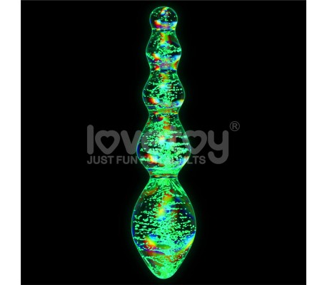 Dildo de Cristal que Brilla en la Oscuridad Dark Twilight Gleam Tantalizing Orbs