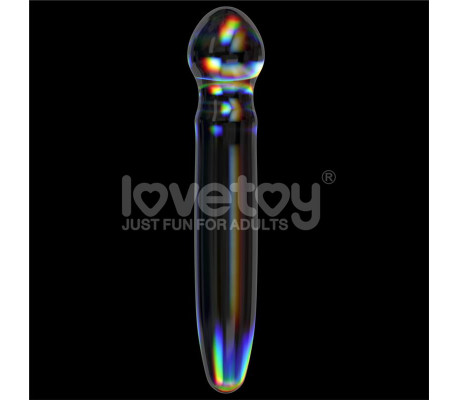 Dildo de Cristal que Brilla en la Oscuridad Twilight Gleam Prism Glass
