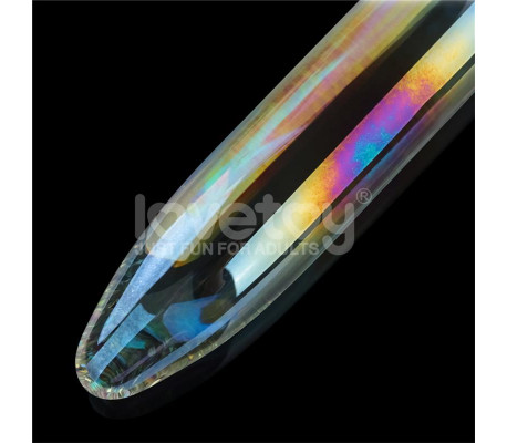 Dildo de Cristal que Brilla en la Oscuridad Twilight Gleam Prism Glass