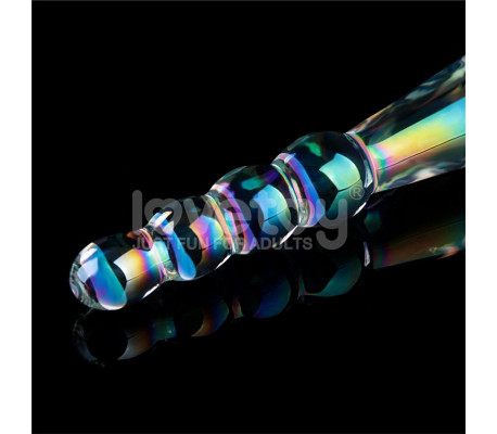 Dildo de Cristal que Brilla en la Oscuridad Twilight Gleam Rising Ripples