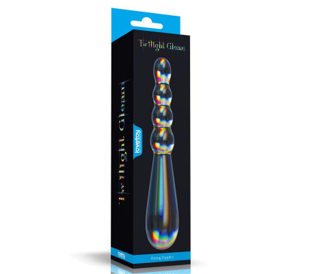 Dildo de Cristal que Brilla en la Oscuridad Twilight Gleam Rising Ripples