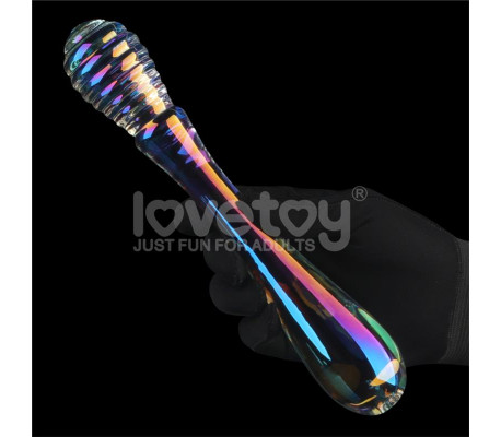 Dildo de Cristal que Brilla en la Oscuridad Twilight Gleam Twin Pleasures