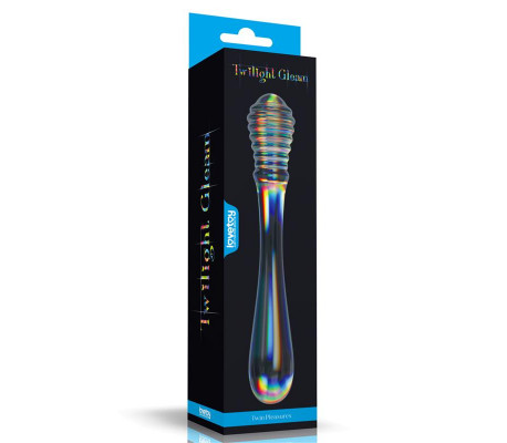 Dildo de Cristal que Brilla en la Oscuridad Twilight Gleam Twin Pleasures