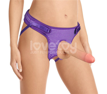 Arnés Easy Strap On Harness Polka Dots Púrpura