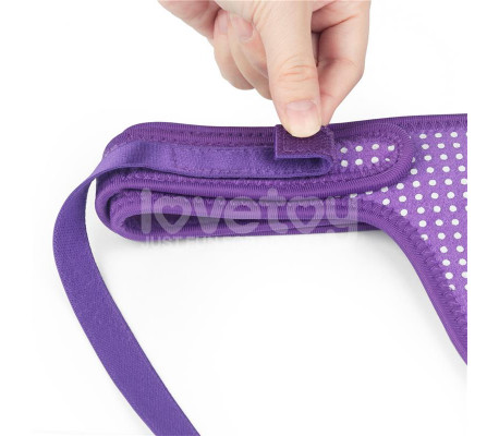 Arnés Easy Strap On Harness Polka Dots Púrpura