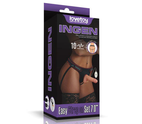 Arnés con Dildo con Vibración y Control Remoto 7.0