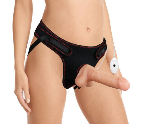 Arnés con Dildo con Vibración y Control Remoto 7.5