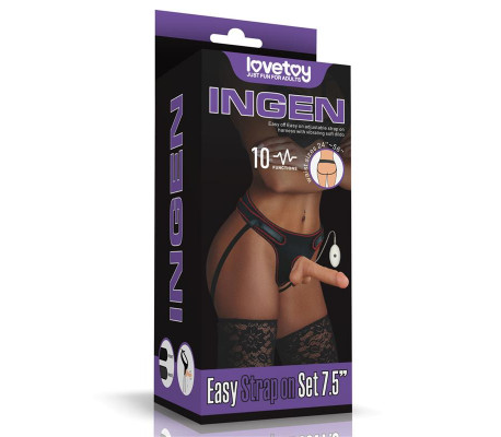Arnés con Dildo con Vibración y Control Remoto 7.5