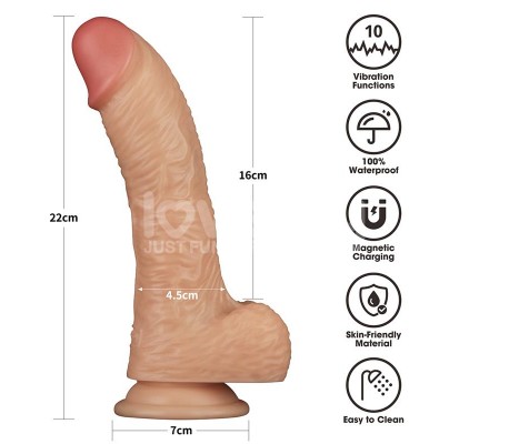 Arnés con Dildo con Vibración 8.5