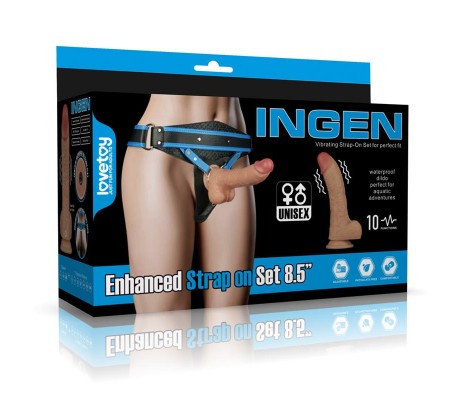 Arnés con Dildo con Vibración 8.5