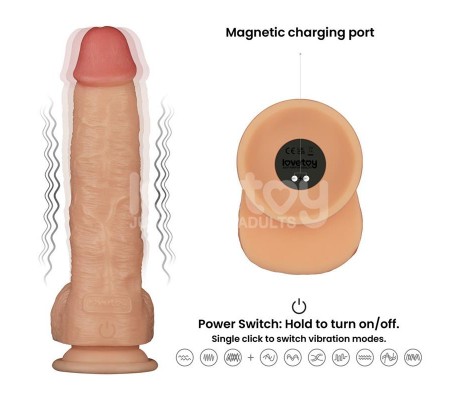 Arnés con Dildo con Vibración 9.5