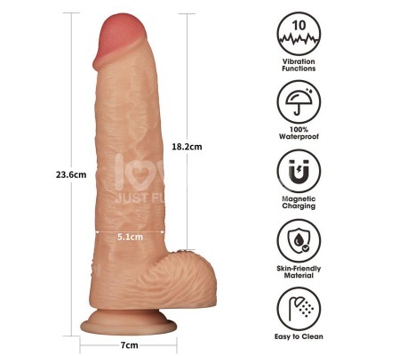 Arnés con Dildo con Vibración 9.5