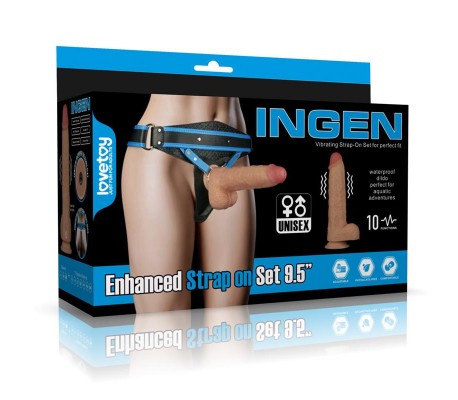 Arnés con Dildo con Vibración 9.5