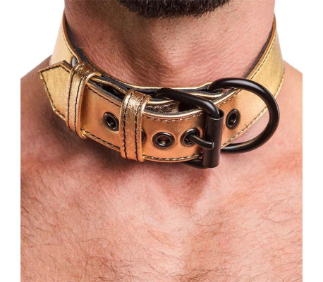 Collar con Correa Bondage Dorado
