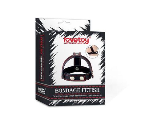 Anillo de Pene y Testículos Cuero Negro