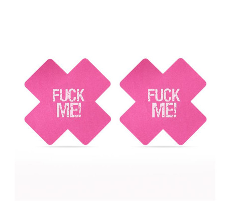 Pack Pezoneras Cruz Negro y Rosa FUCK ME