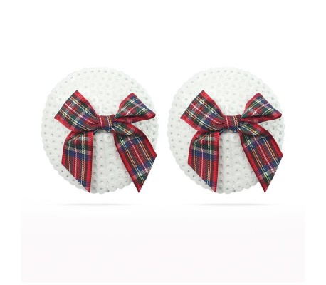 Pezoneras Reutilizables Lentejuela Blanca