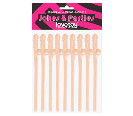 Pajita de Pene Pack de 9