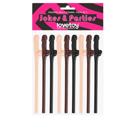 Pajitas de Pene Pack de 9