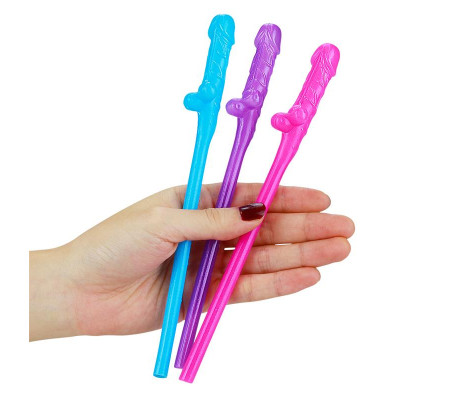 Pajitas Pene Vario Color Pack de 9