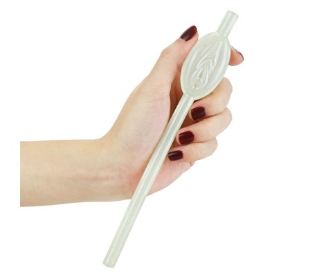 Pajita de Vagina Brilla en la Oscuridad Pack de 9