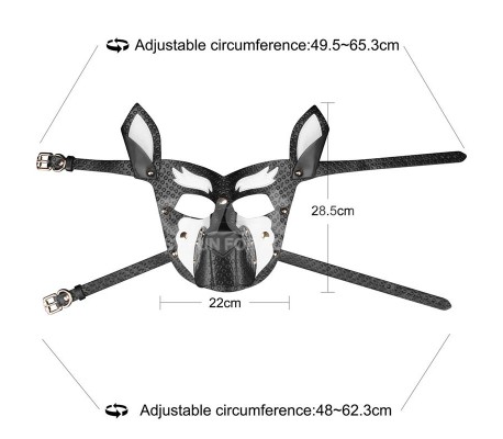 Máscara Cachorro Rebellion Reign Howl Blanco