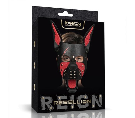 Máscara Cachorro Rebellion Reign Scarred Alpha Rojo