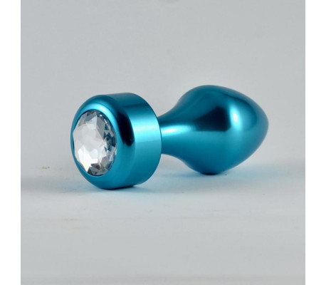 Plug Anal Azul Rosebud con Joya
