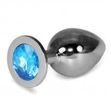 Plug Anal Metal RoseBud Classic con Joya Azul Talla L