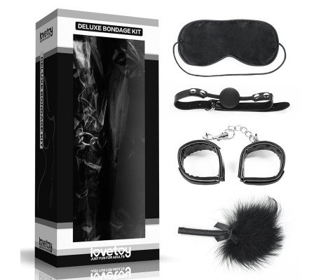 Kit Bondage Deluxe 4 Unidades Negro