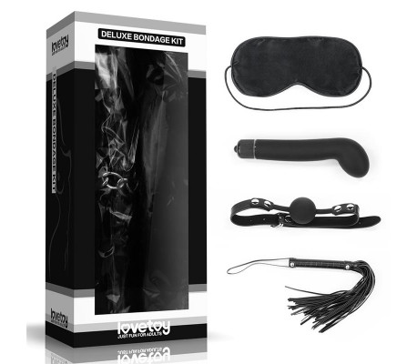 Kit Bondage Deluxe con Vibrador Negro