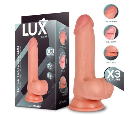Brant Dildo Triple Densidad con Testículos 7.6
