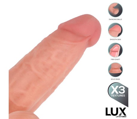 Lars Dildo Triple Densidad con Testículos Oscilantes 7.6