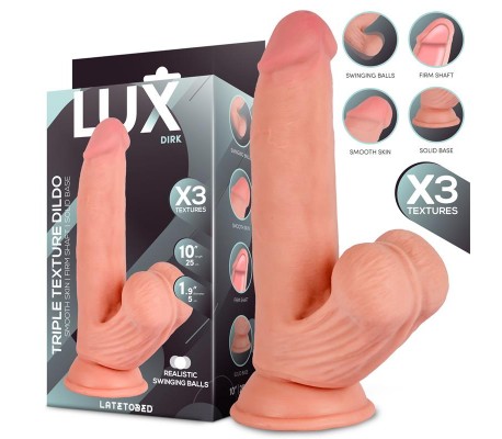 Dirk Dildo Triple Densidad con Testículos Oscilantes 10