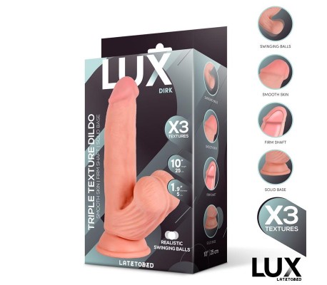Dirk Dildo Triple Densidad con Testículos Oscilantes 10