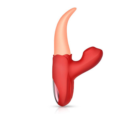 Estimulador Doble con Lengua y Pulsación