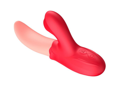 Estimulador Doble con Lengua y Pulsación