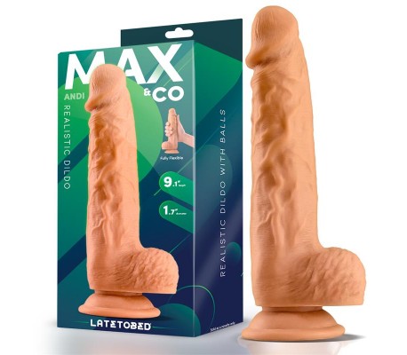 Andi Dildo Realista con Testículos 9.1 Natural